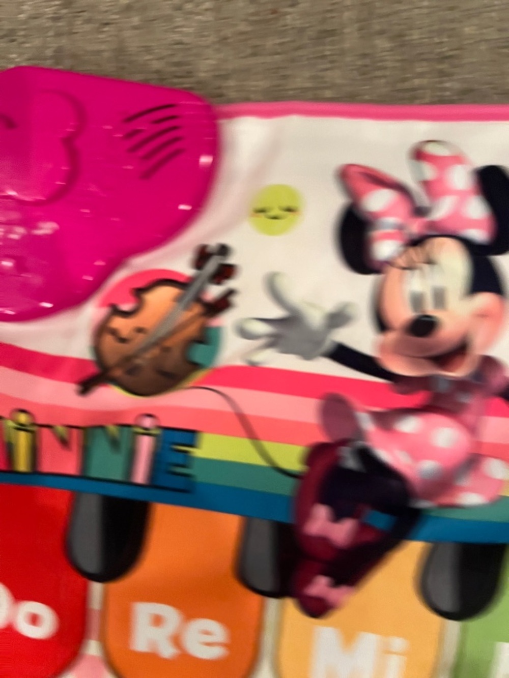 Disney Minnie Mouse Pink Musical Play Piano Mat for Kids - Picture 2 of 4